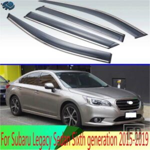 スバルレガシィセダン第六世代 2015-2019 2017 プラスチック外装バイザーベントシェード窓日雨ガードディフレクター 4 個