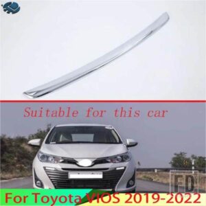 トヨタ VIOS 2019-2022 装飾 ABS クロームメッキ前バーバンパーカバーシールドトリムモールドアンダーグリルスタイリング