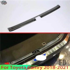 トヨタカムリ 2018-2021 装飾黒リアトランクスカッフプレートドアシルカバーモールドガーニッシュ