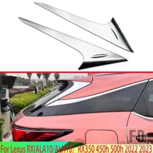レクサス RX ALA10/ALH10RX350 450H 500H 2022 2023 ABS クロームサイドドアリアビューウィンドウスポイラーカバートリムインサートガーニッシュベゼル