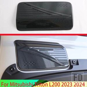 三菱トリトン L200 2023 2024 カーアクセサリー ABS ピアノブラック燃料タンクキャップカバーカースタイリングトリムオイルキャップ