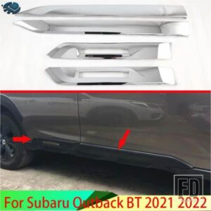 スバルアウトバック BT 2021 2022 カーアクセサリー ABS クロームサイドドアボディモールドモールドトリム