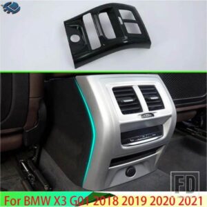BMW X3 G01 2018-21 カーアクセサリー ABS クロームプラスチックメッキアームレストボックスリアエアベントフレームトリムカバー