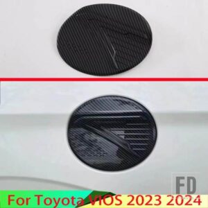 トヨタ VIOS 2023 2024 カーアクセサリーカーボンスタイル燃料タンクキャップカバーカースタイリングトリムオイルキャップ