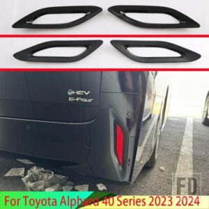 トヨタアルファード 40 シリーズ 2023 2024 カーボンスタイルリアリフレクターフォグライトランプカバートリムベゼルフレームスタイリングガーニッシュ