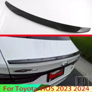 トヨタ VIOS 2023 2024 カーアクセサリーカーボンスタイルサイドリアウィンドウスポイラーカバートリムモールディングガーニッシュベゼルスタイリング