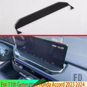 11TH 世代ホンダアコード 2023 2024 カーアクセサリーカーボンスタイルナビゲーションボックスステッカーナビゲーションスイッチパネル