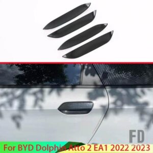 BYD ドルフィン ATTO 2 EA1 2022 2023 カーボンスタイルドアハンドルボウルカバーカップキャビティトリムインサートキャッチモールドガーニッシュ