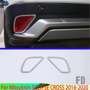 三菱エクリプスクロス 2018-2024 カーアクセサリー ABS クロームリアリフレクターフォグライトランプカバートリムベゼルフレームガーニッシュ
