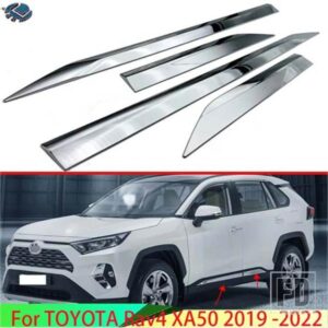 トヨタ RAV4 XA50 2019-2024 飾るアクセサリー ABS クロームサイドドアラインガーニッシュボディトリムアクセントモールドカバーベゼル