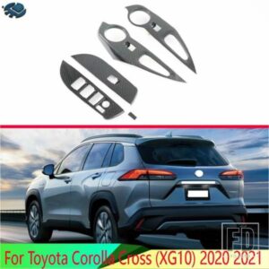トヨタカローラクロス XG10 2020 2021 2022 カーボンスタイルドア窓アームレストカバースイッチパネルトリムモールディングガーニッシュ
