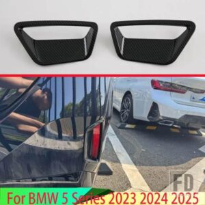 BMW 5 シリーズ 2023 2024 2025 カーボンスタイルリアリフレクターフォグライトランプカバートリムベゼルフレームスタイリングガーニッシュ