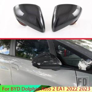 BYD ドルフィン ATTO 2 EA1 2022 2023 カーボンスタイルドアサイドミラーカバートリムリアビューキャップオーバーレイモールドガーニッシュ