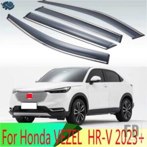 ホンダ E:NS1 VEZEL HR-V 2023+ プラスチック外装バイザーベントシェードウィンドウサンレインガードディフレクター 4 個