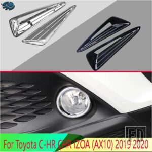 トヨタ C-HR CHR IZOA AX10 2019 2020 カーアクセサリー ABS クロームフロントフォグライトランプカバートリムモールドベゼルガーニッシュ