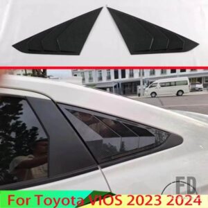トヨタ VIOS 2023 2024 カーアクセサリーカーボン STYLESIDE ドアリアビューウィンドウスポイラーカバートリムインサートガーニッシュベゼル