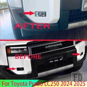 トヨタプラド LC250 2024 2025 ABS クロームフロントフォグライトランプカバートリムモールドベゼルガーニッシュ