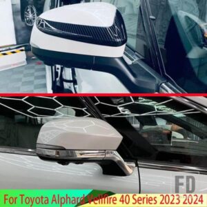 トヨタアルファードヴェルファイア 40 シリーズ 2023 2024 ABS クロームサイドミラーリアビューウイングクロームカバートリムモールドベゼル