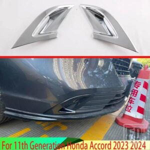 11TH 世代ホンダアコード 2023 2024 カーアクセサリー ABS クロームフロントフォグライトランプカバートリムモールドベゼルガーニッシュ