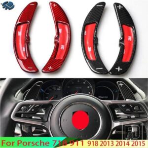 ポルシェ 718 911 カーボンステアリングホイールシフトパドル延長ポルシェ 918 2013 2014 2015 カーアクセサリー