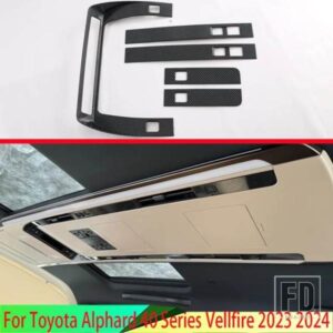 トヨタアルファード 40 シリーズヴェルファイア 2023 2024 カーアクセサリーカーボンスタイルリアエアルーフベントフレームトリムカバー