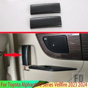 トヨタアルファード 40 シリーズヴェルファイア 2023 2024 カーアクセサリーカーボンスタイルミドルドアインナーボウルハンドル装飾トリム