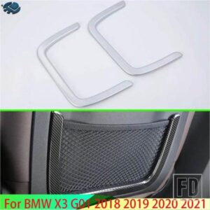 BMW X3 G01 2018-21 カーアクセサリー ABS クロームマットインテリアフロントシートバックネットフレームカバートリムステッカー