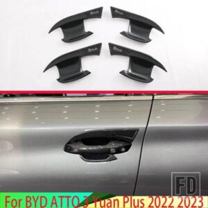 BYD アトー 3 元プラス 2022 2023 カーアクセサリー ABS ドアハンドルボウルカバーカップキャビティトリムインサートキャッチモールドガーニッシュ