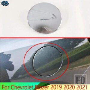 シボレーブレイザー 2019-2021 2020 カーアクセサリー ABS クローム燃料タンクキャップカバースタイリングトリムオイル燃料キャップ