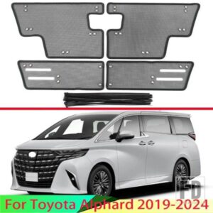 ミドルスクリーニングメッシュフロントグリルメッシュトヨタアルファード 2019-2024 フロントグリルネットカバーステンレスカーアクセサリー