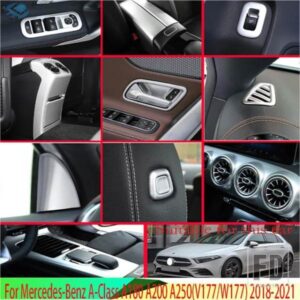 メルセデスベンツ A クラス A180 A200 A250 V177/W177 2018-2021 装飾 ABS クローム内側インテリアカバートリムフルセット 25PC
