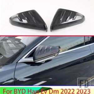 BYD ハン EV DM 2022 2023 カーアクセサリーカーボンスタイルドアサイドミラーカバートリムリアビューキャップオーバーレイモールドガーニッシュ