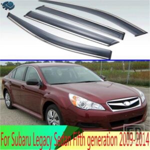 スバルレガシィセダン第五世代 2009-2014 2010 プラスチック外装バイザーベントシェード窓日雨ガードディフレクター 4 個