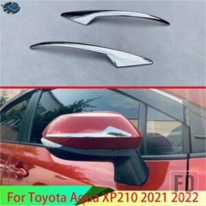 トヨタアクア XP210 2021 2022 カーアクセサリー ABS クロームドアサイドミラーカバートリムリアビューキャップオーバーレイモールドガーニッシュ