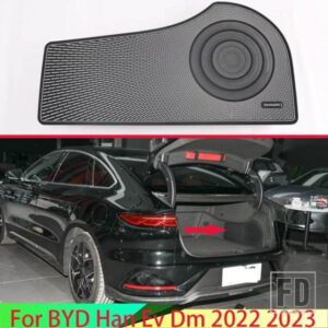 BYD ハン EV DM 2022 2023 カーアクセサリーステンレストランクウーファーフードはスパンコールで飾られて