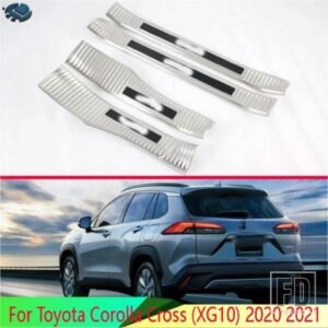 トヨタカローラクロス XG10 2020 2021 2022 ステンレスインナー内側ドアシルパネルスカッフプレートキックステップトリムカバー