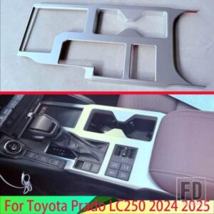 トヨタプラド LC250 2024 2025 カーアクセサリー ABS ギアシフトパネルセンターコンソールカバートリムフレームカースタイリング