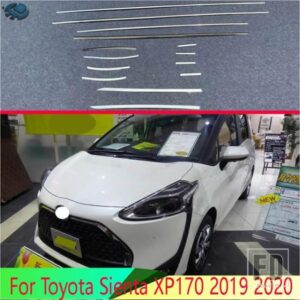 トヨタ シエンタ XP170 2019 2020 カーアクセサリーボディスタイリングスティックステンレスウィンドウガーニッシュウィンドウストリップトリム