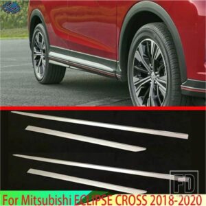 三菱エクリプスクロス 2018-2024 ABS クロームサイドドアラインガーニッシュボディトリムアクセントモールドカバーベゼルスタイリングプロテクター
