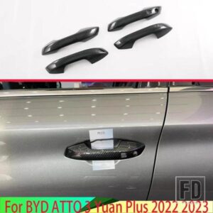 BYD アトー 3 元プラス 2022 2023 カーアクセサリー ABS クロームドアハンドルカバースマートキー穴キャッチキャップトリムモールド