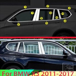 BMW X3 2011-2017 カーアクセサリーボディスタイリングスティックステンレスウィンドウガーニッシュウィンドウストリップトリム