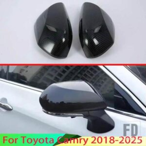 トヨタカムリ 2018-2025 カーアクセサリー ABS クロームドアサイドミラーカバートリムリアビューキャップオーバーレイモールドガーニッシュ