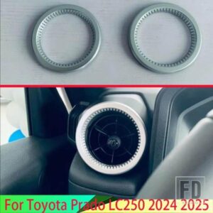 トヨタプラド LC250 2024 2025 カーアクセサリー ABS フロントサイド円形エアアウトレットモールド装飾アクセントモデリング