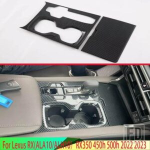 レクサス RX ALA10/ALH10RX350 450H 500H 2022 2023 カーボンスタイルギアシフトパネルセンターコンソールカバートリムフレームスタイリング