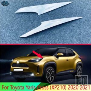 トヨタヤリスクロス XP210 2020 2021 2022 カーアクセサリー ABS クロームヘッドランプランプアイブロウトリムモールド