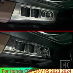 ホンダ CRV CR-V RS 2023 2024 カーアクセサリーステンレスドア窓アームレストカバースイッチパネルトリムモールディングガーニッシュ