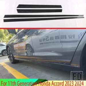 11TH 世代ホンダアコード 2023 2024 カーアクセサリー ABS クロームサイドドアボディモールドモールドトリム
