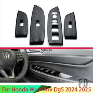 ホンダ WR-V WRV DG5 2024 2025 カーアクセサリー ABS ドア窓アームレストカバースイッチパネルトリムモールディングガーニッシュ