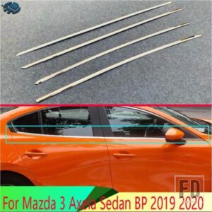 マツダ 3 アクセラセダン BP 2019 2020 カーアクセサリーボディスタイリングスティックステンレスウィンドウガーニッシュウィンドウストリップトリム