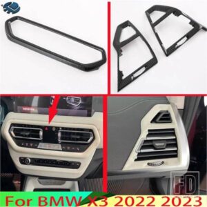 BMW X3 2022 2023 カーアクセサリー ABS クロームエアベントアウトレットカバーダッシュボードトリムベゼルフレームモールドガーニッシュ